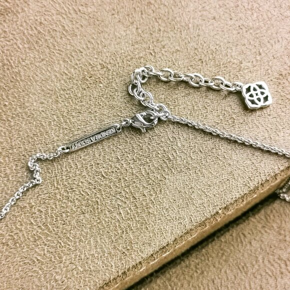 Kendra Scott Elisa Necklace, Silver Drusy - Picture 2 of 3